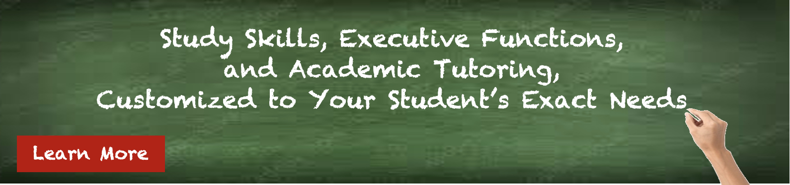 Study Skills, Executive Function, and Academic Tutoring, Customized to Your Student's Exact Needs